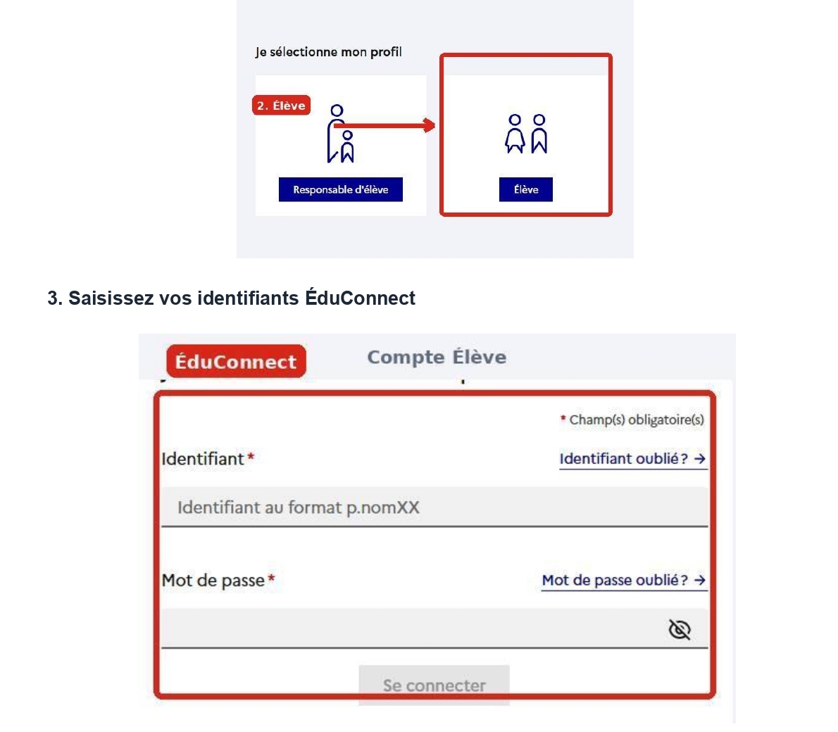 Menu des applications NEO avec PRONOTE
